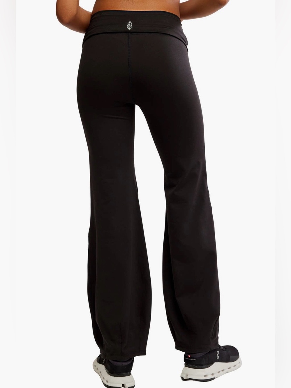 Free People -free movement ,quick step, drawstring flare pant. Black , medium - Picture 2 of 5